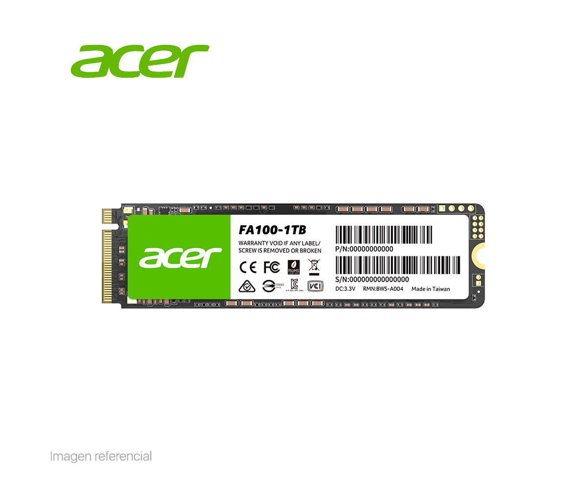 SSD ACER FA100 1TB M 2 PCIE X4 NVME BL 9BWWA 120